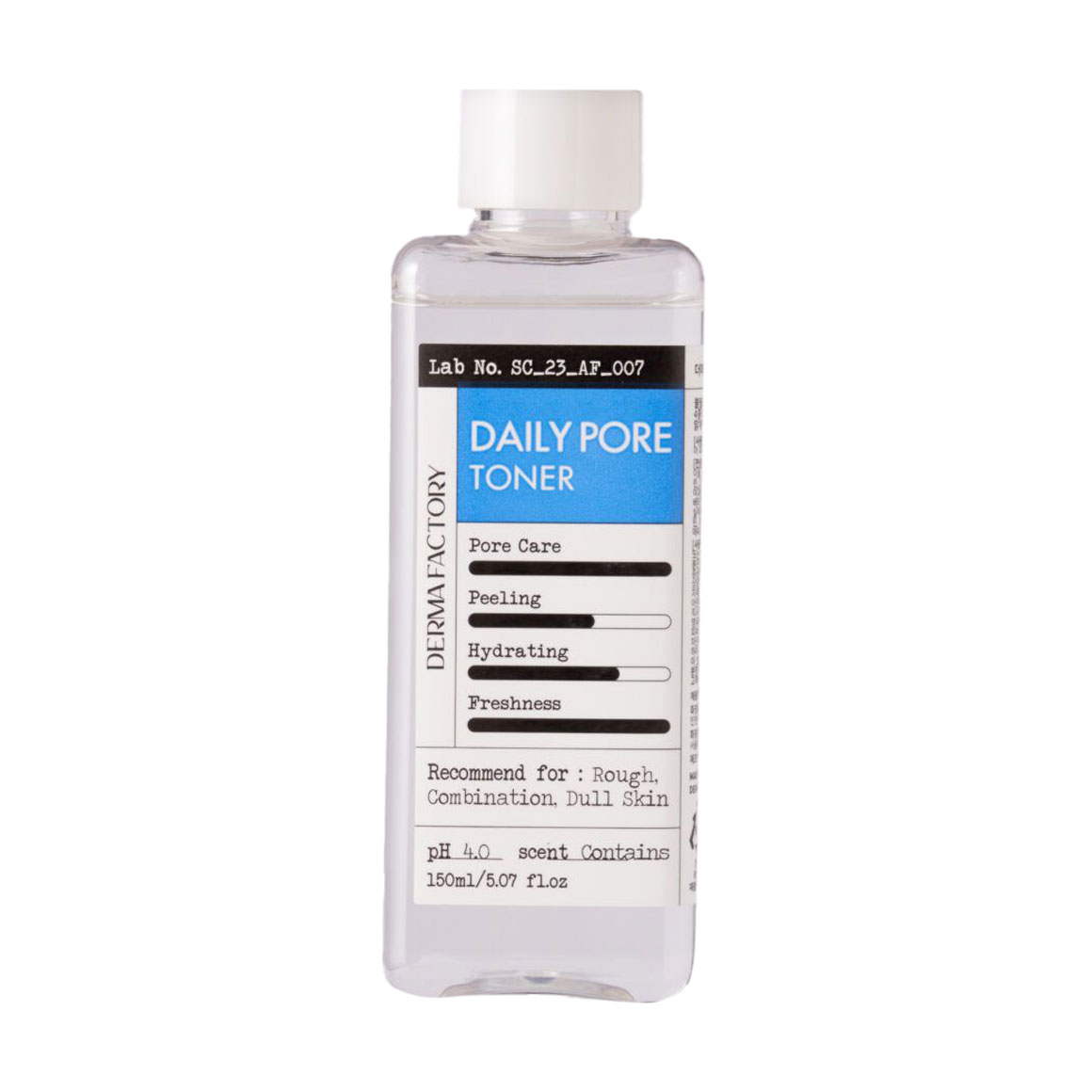 Очищувальний тонер для обличчя Derma Factory Daily Pore Toner з кислотами, 150 мл
